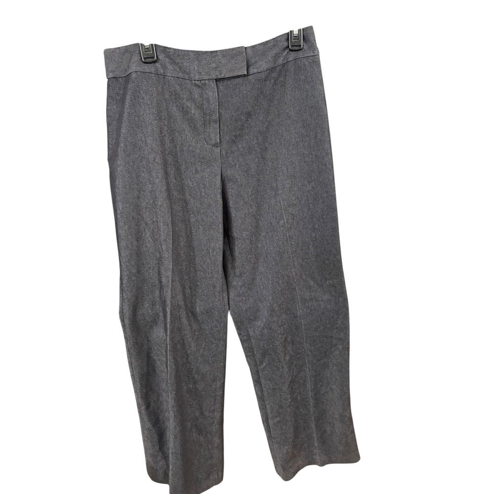 Evan-Picone Womens Gray Stretch Straight Leg Dress Pants Trousers Size 12
